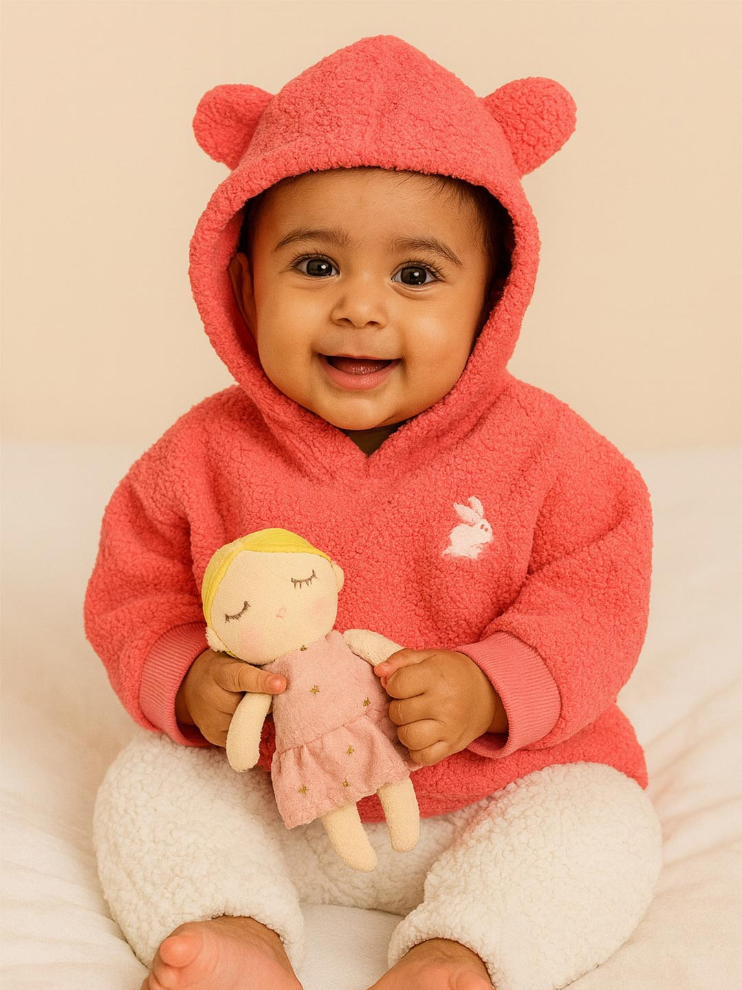 MeeMee Girls Hooded Woolen Pullover