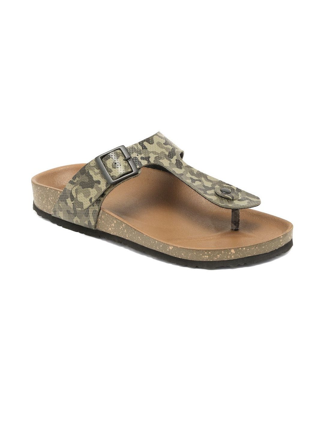 Kosher Men Casual T-Strap Flat Flip-Flops