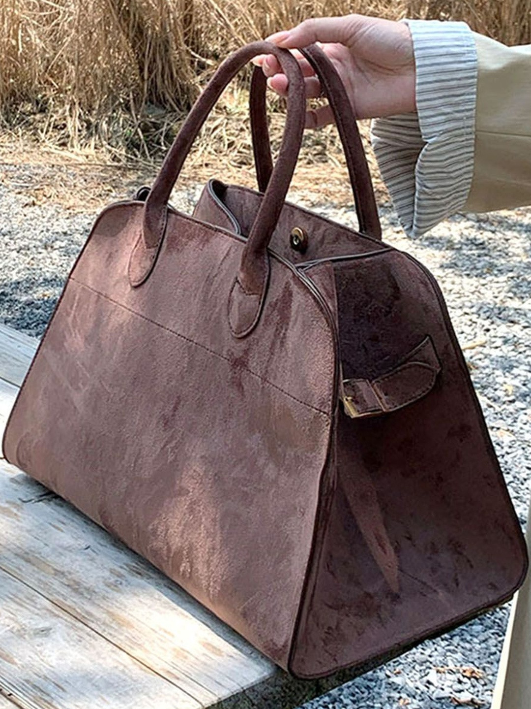 CORSICA Women Brown PU Leather Handbag