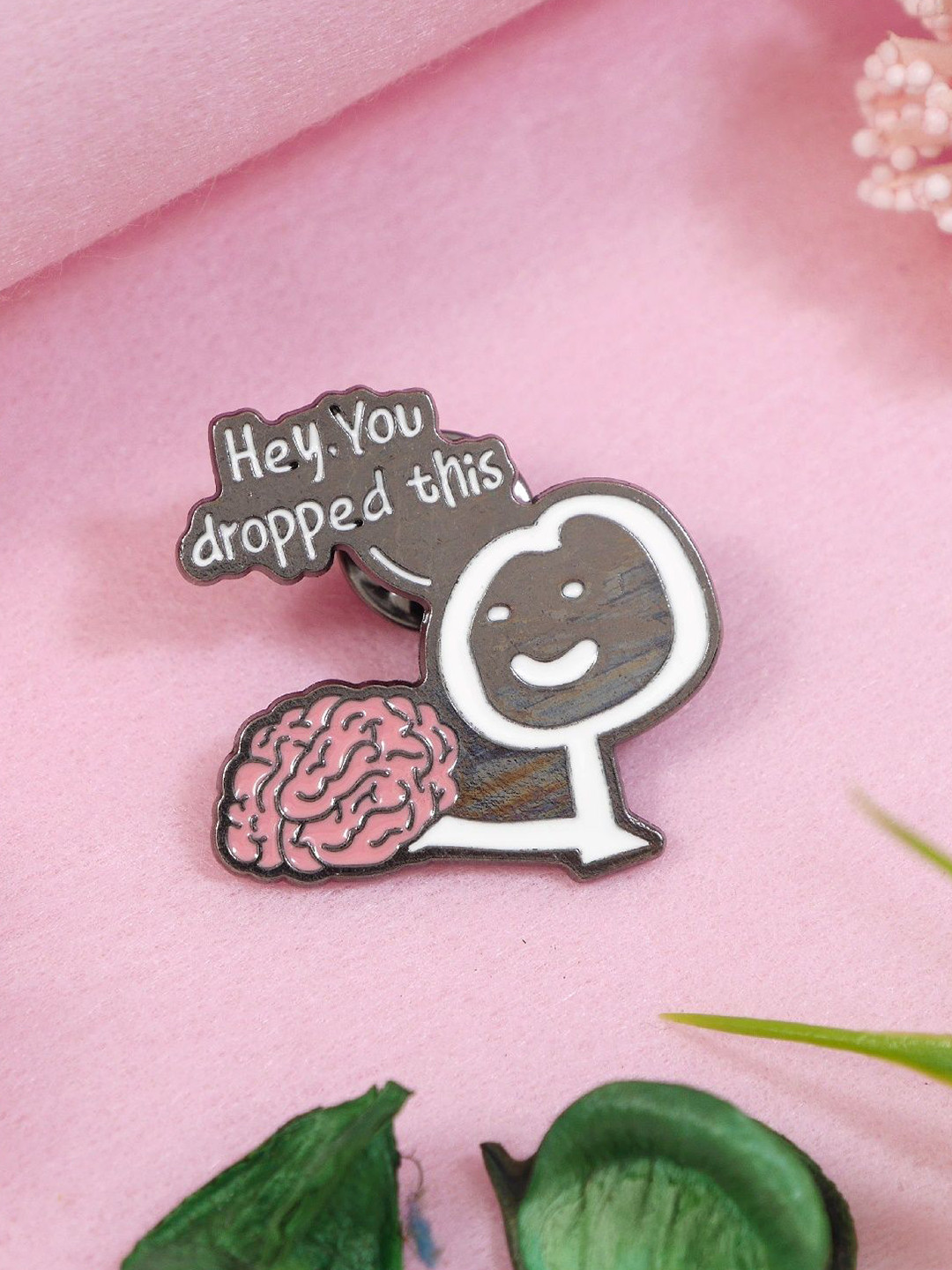 ADORN Unisex Brain Meme Enamel Brooch