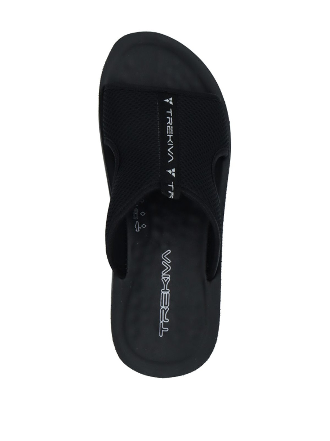 Trekiva Men Black Open Toe Slipper Flats