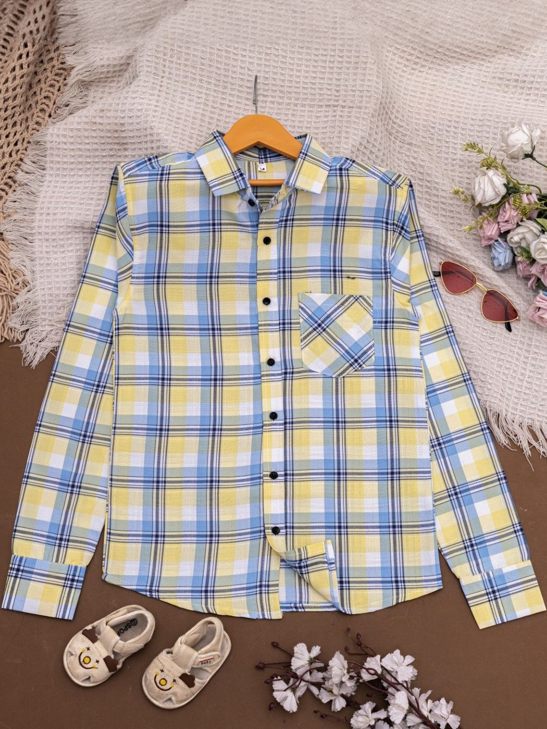 Hikuj Boys Classic Tartan Checks Checked Shirt