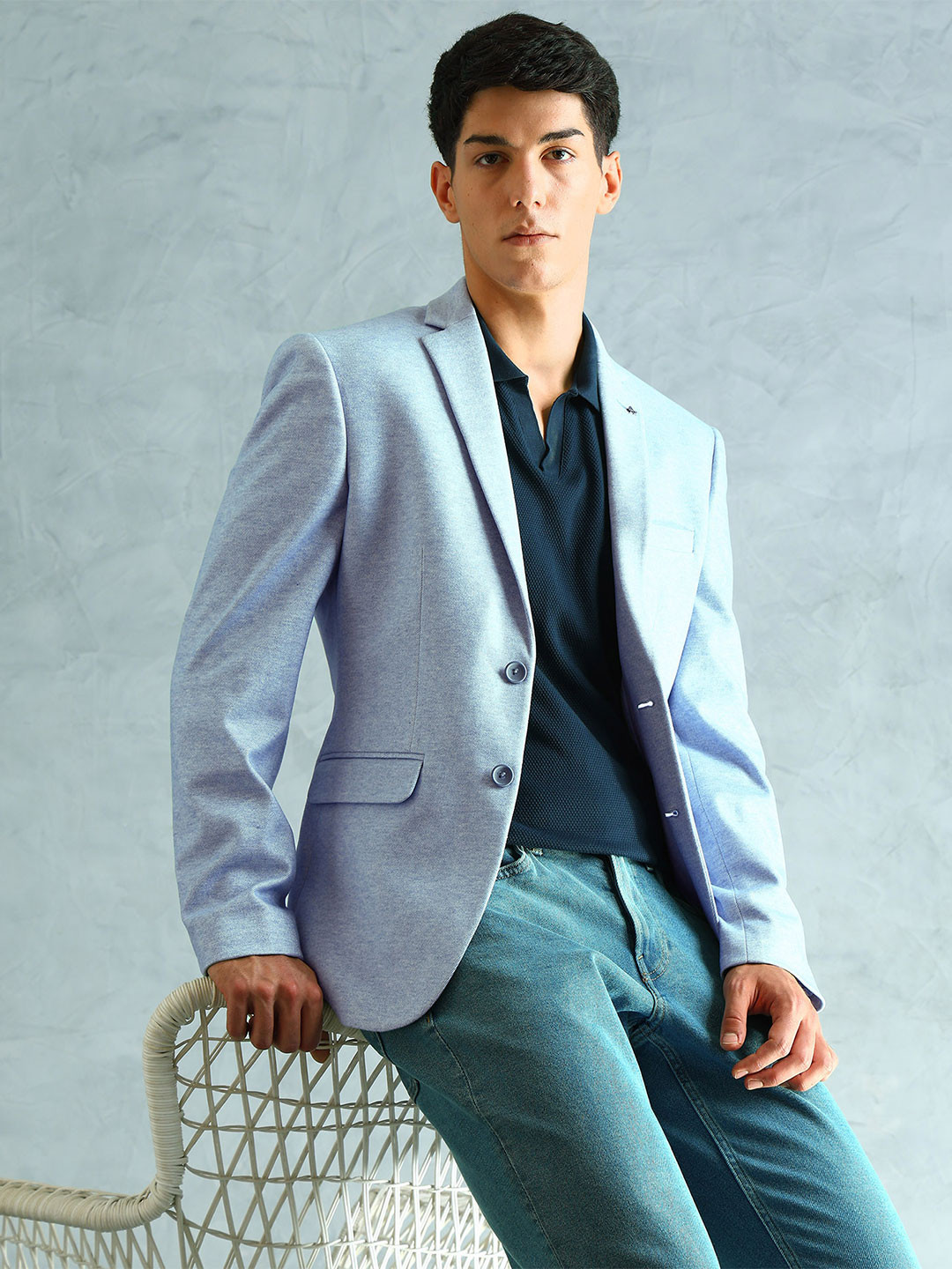 Arrow Men Slim Fit Smart Knit Blazer