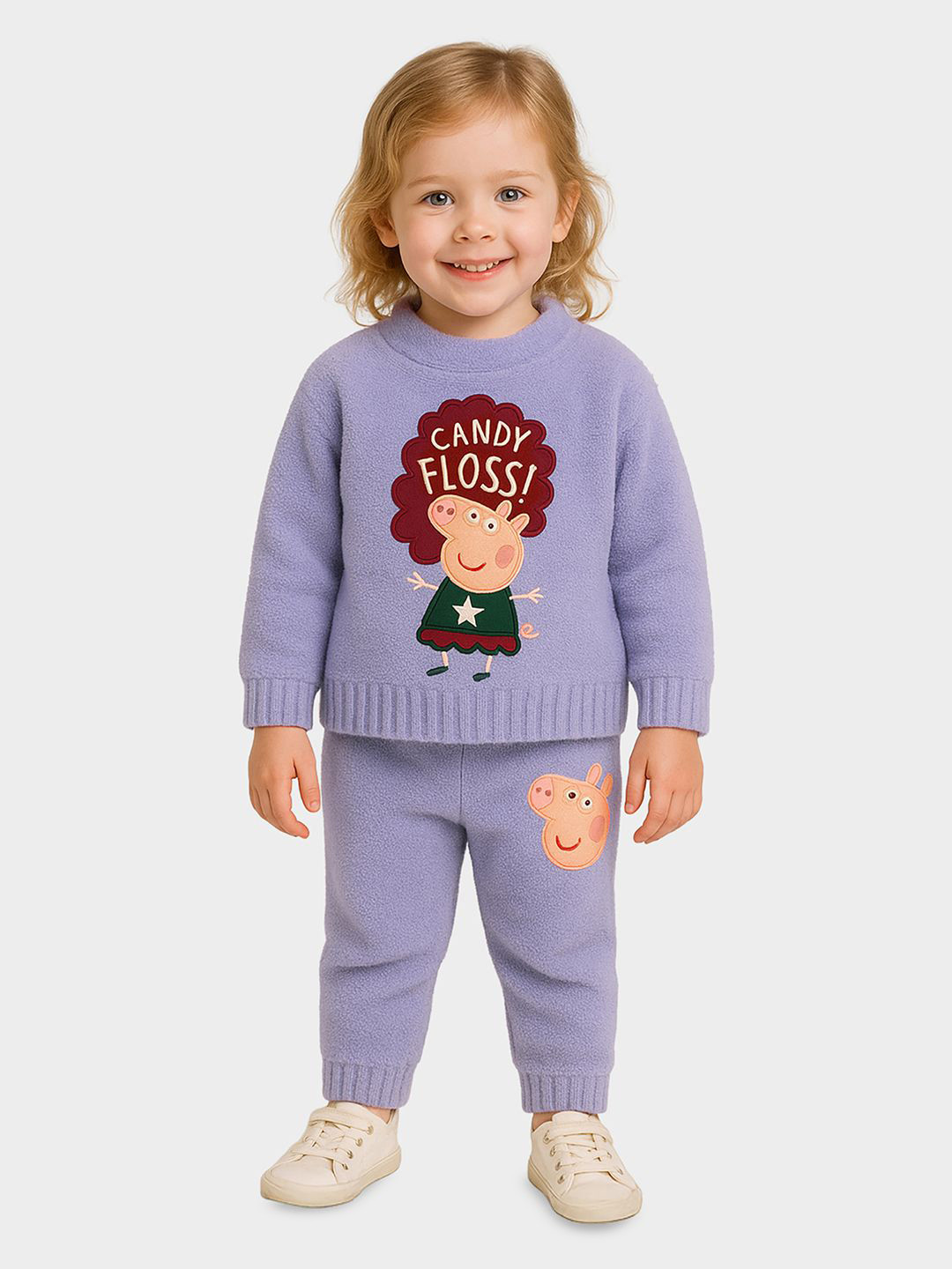 MiArcus Kids Patch Work Round Neck Sweater & Pyjamas