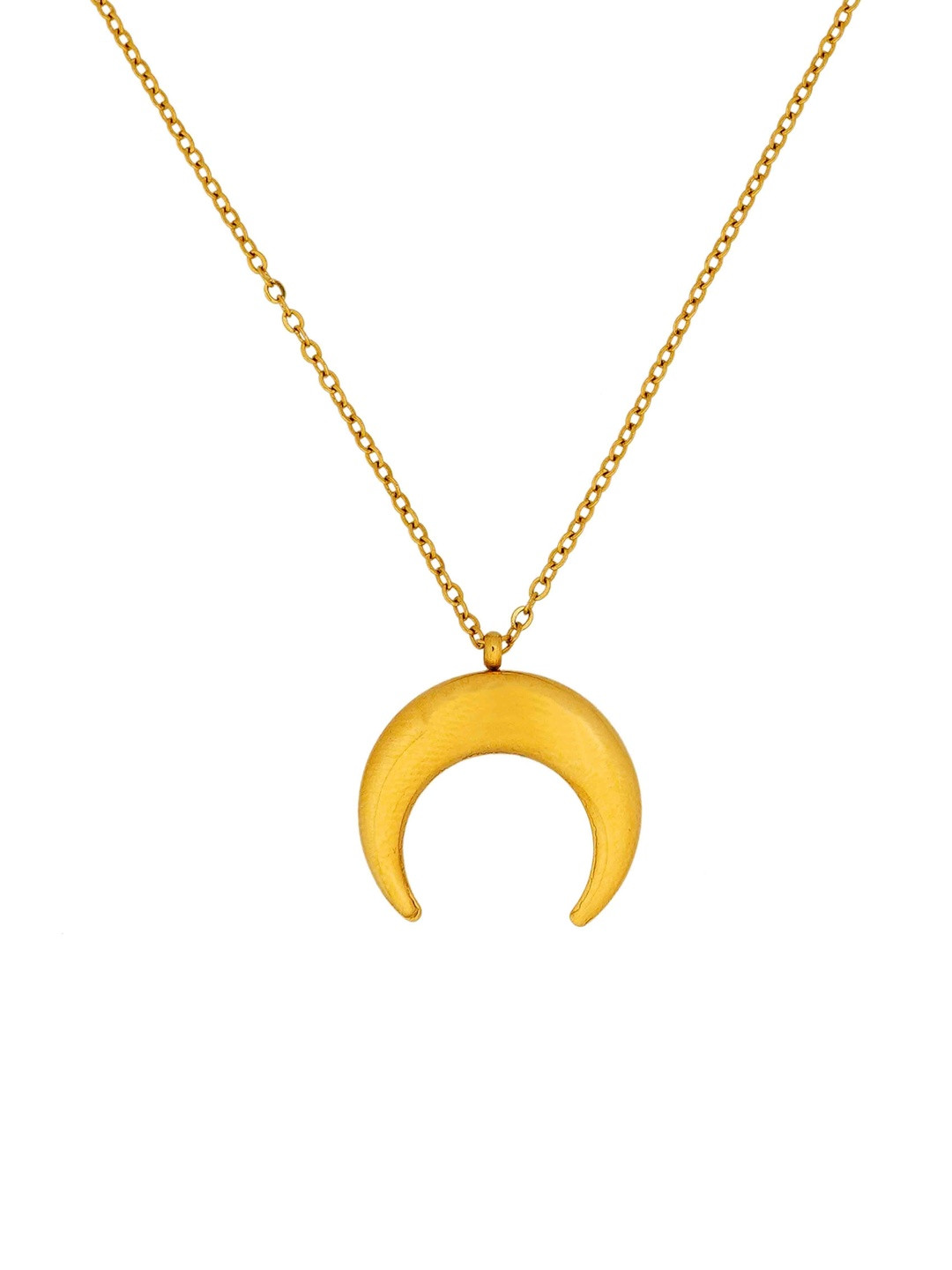 INTERSTELLAR Gold-Plated Half Moon Pendant with Chain