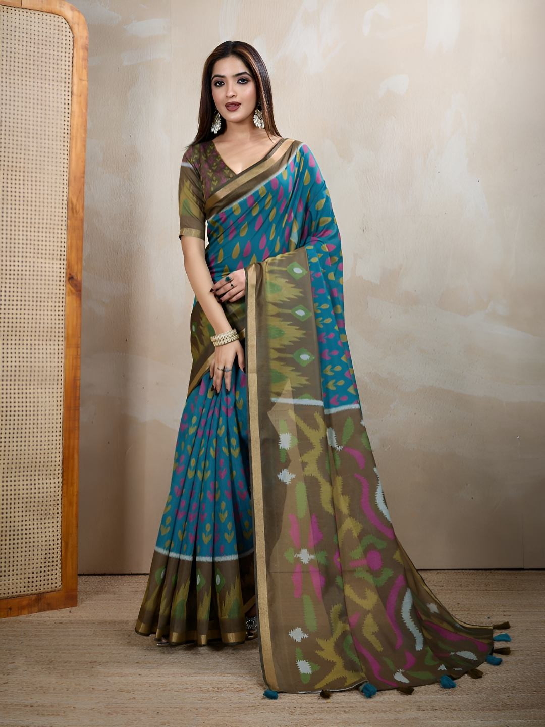 TANU CREATIONS Woven Design Saree