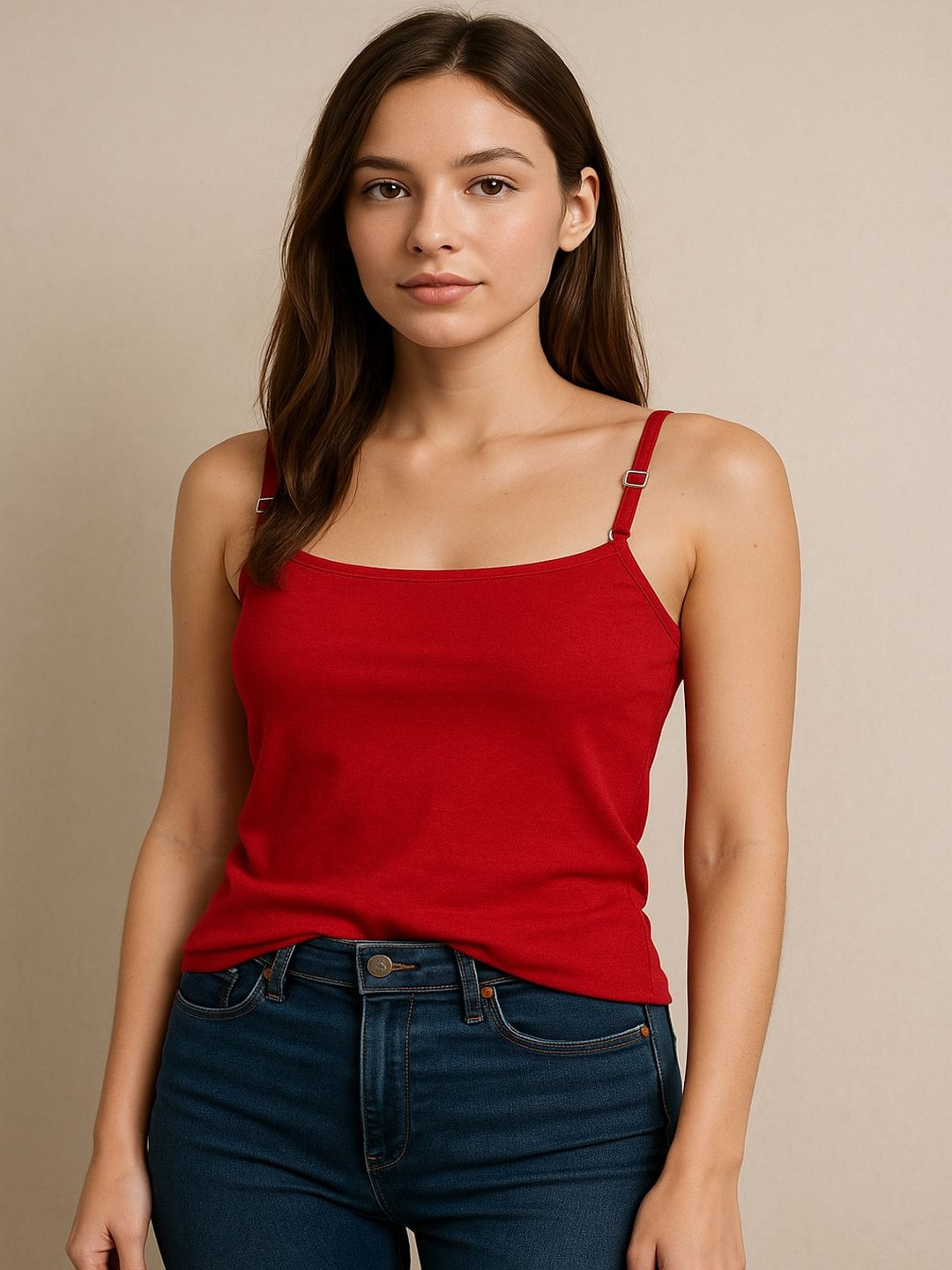 Cortica Women Black and Maroon Pack Of 2 Camisoles