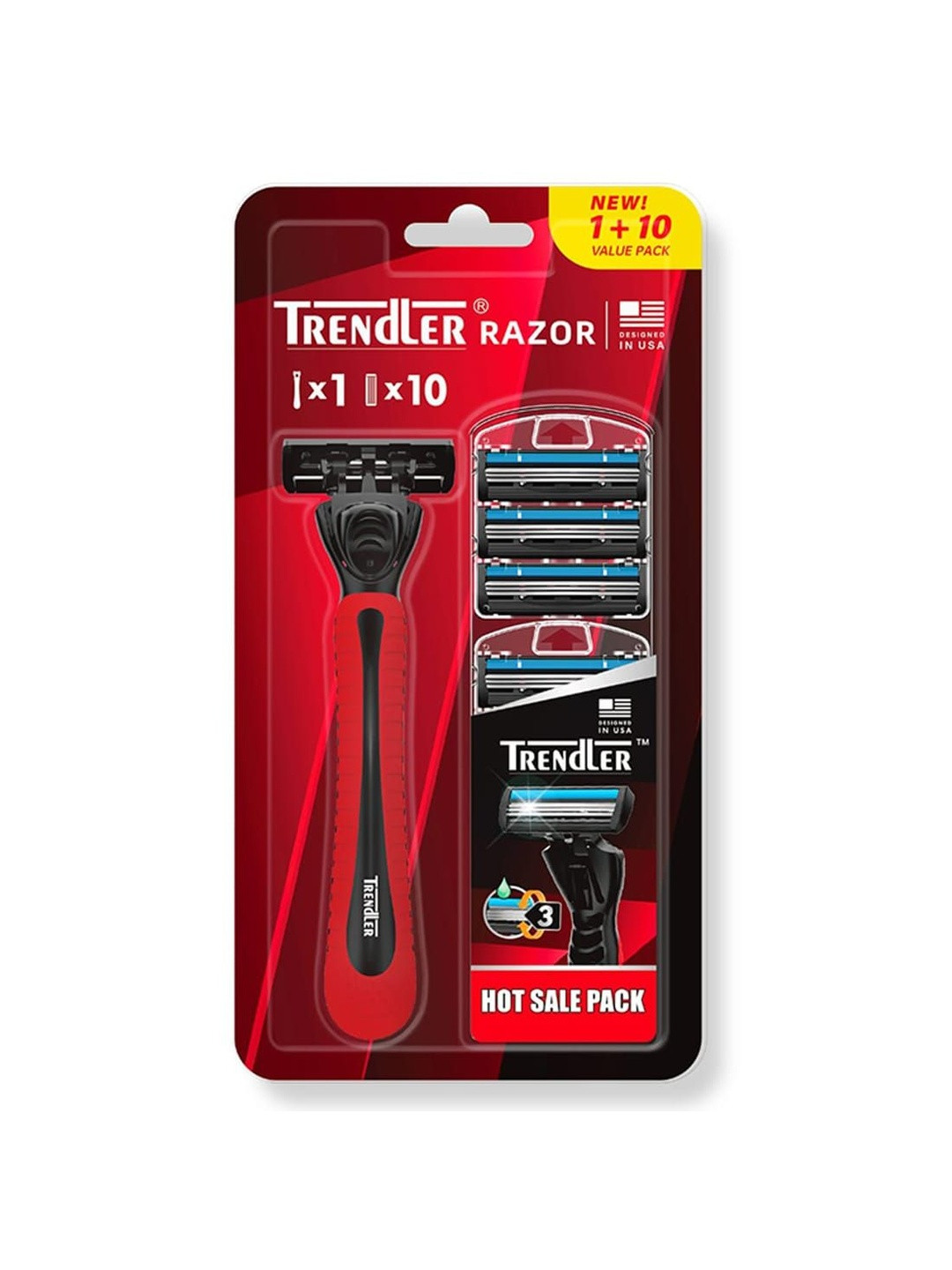TRENDLER 1+10 Multi-Blade Cartridge Razors