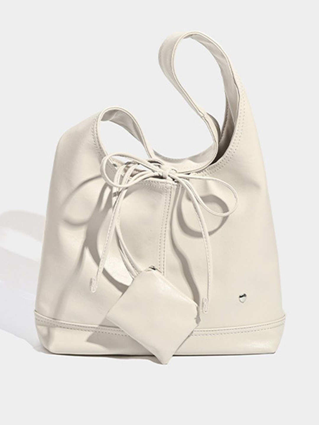 CORSICA Women Off White PU Leather Shoulder Handbags