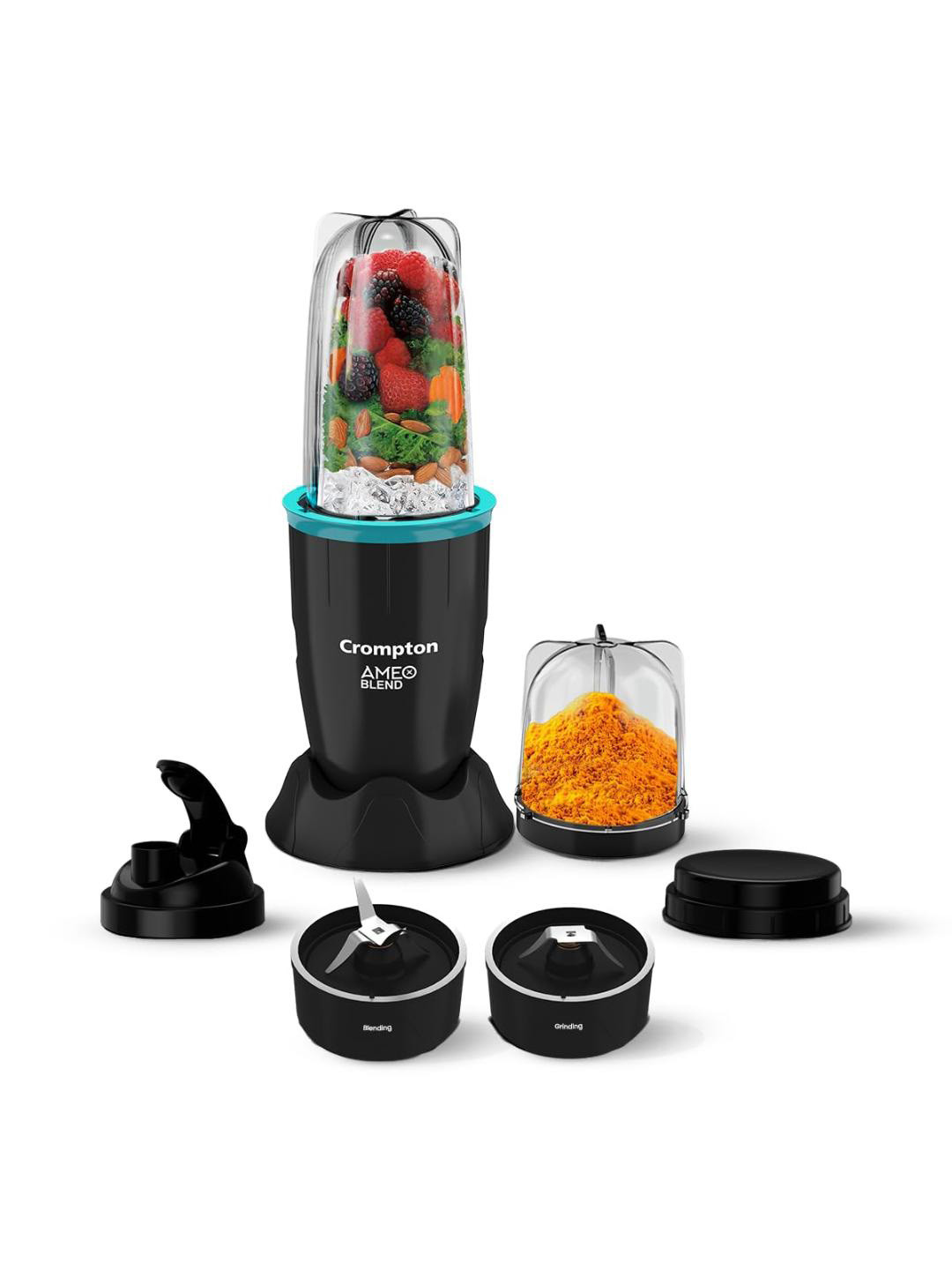 Crompton Ameo Blend Black & Green 400W Juicer Mixer Grinder