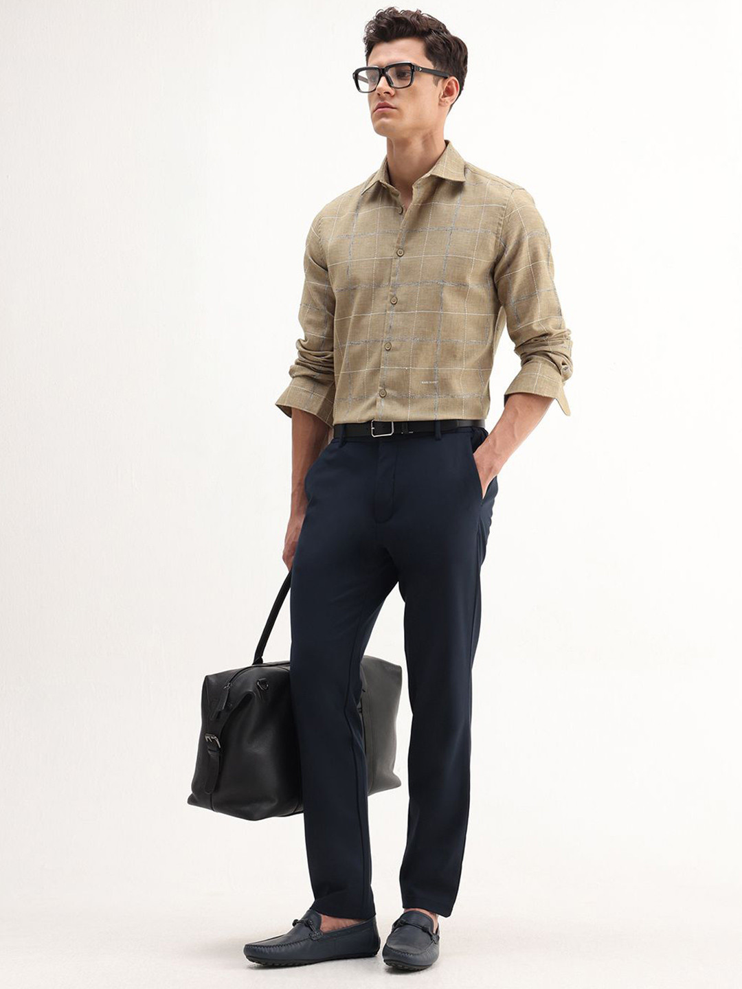 RARE RABBIT Checked Long Sleeves Formal Shirt