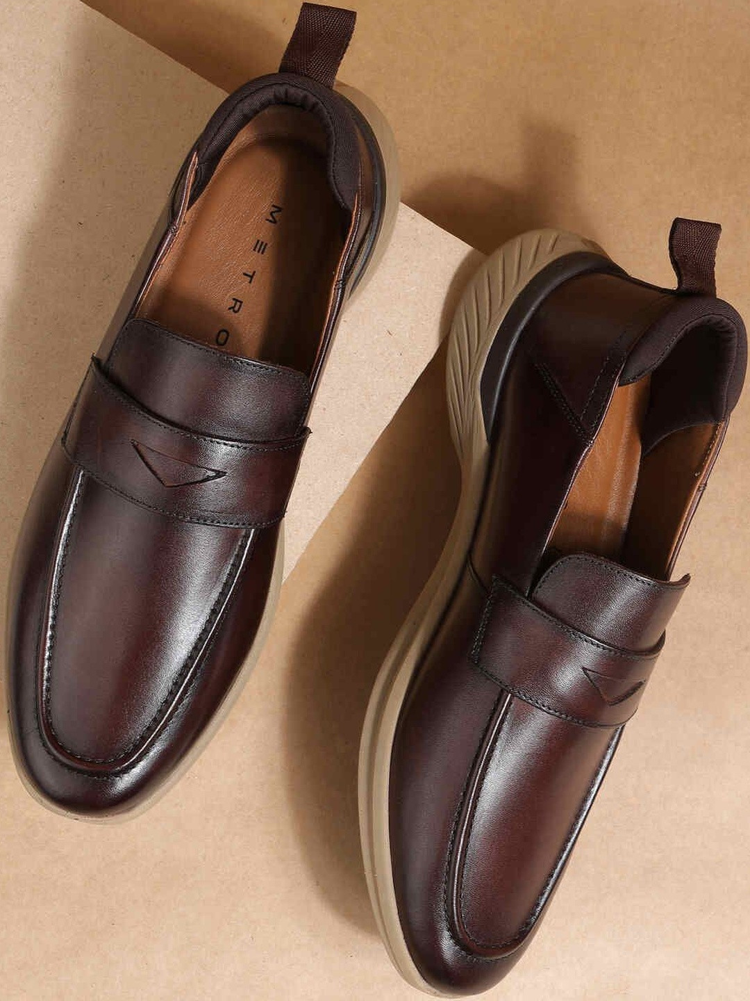 Metro Men Slip-On Leather Loafers