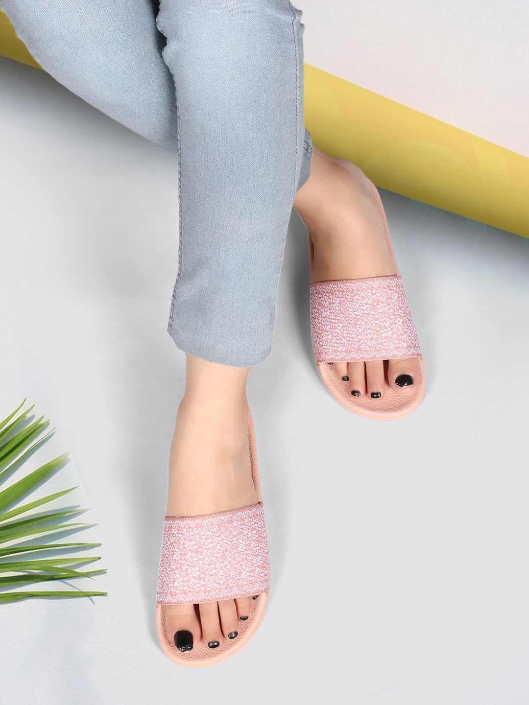 CORSICA Women Peach Flip Flops Sliders
