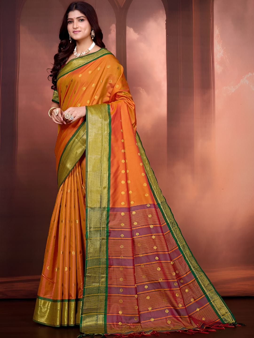 PEENGAX Woven Design Banarasi Saree