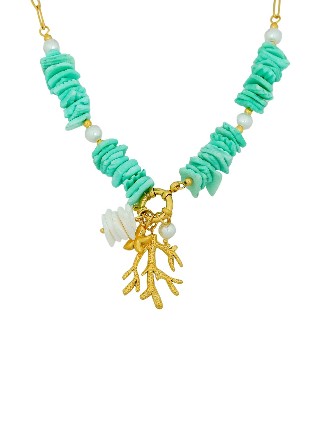 INTERSTELLAR Women Gold-Plated Turquoise Necklace
