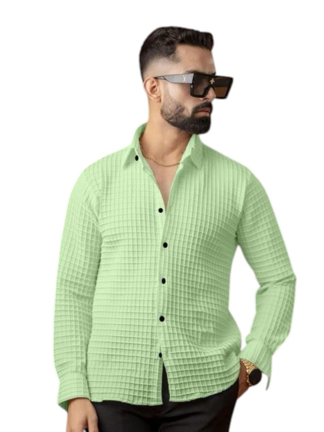 TRENDY TAILORS Checked Spread Collar Casual Shirt
