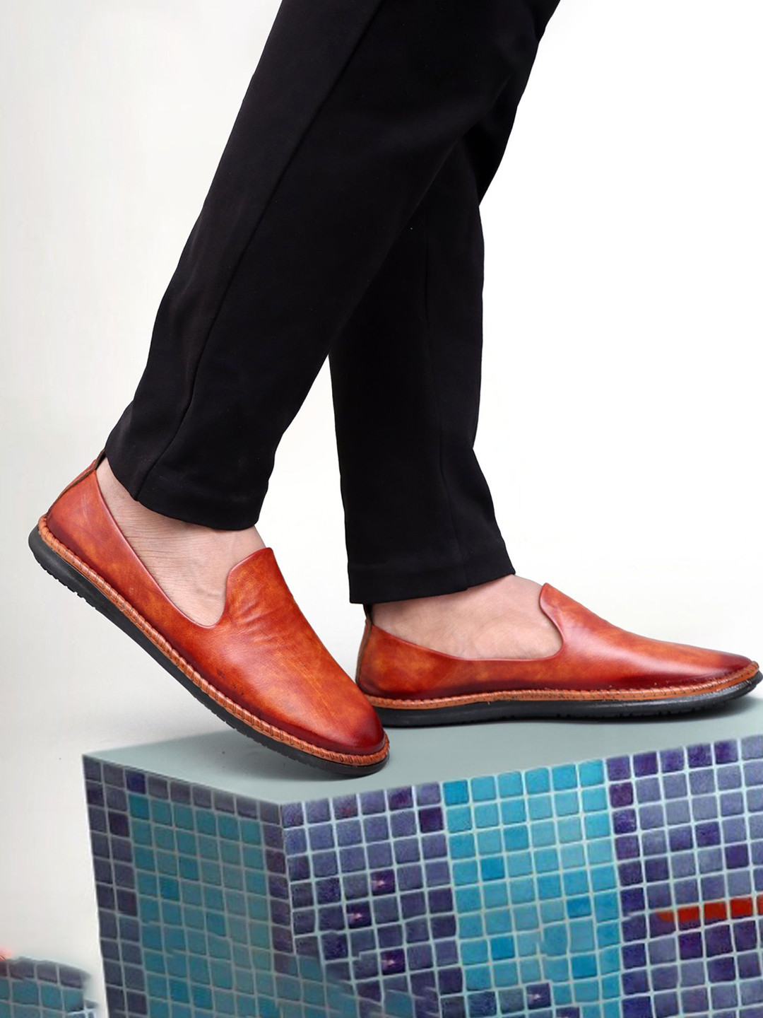 N N Creation Men Water Repellent Upper Ethnic Shoe-Style Sandals