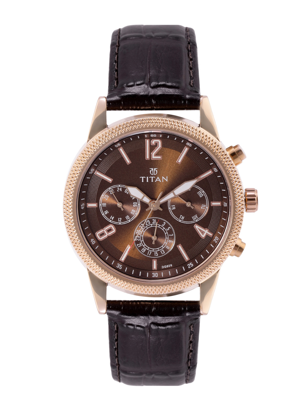 Titan Men Analogue Leather Watch - 1734WL01