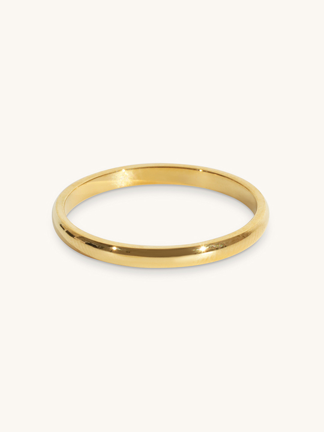 Elinor Jewels Stainless Steel 18K Gold Plated Stacking Finger Ring