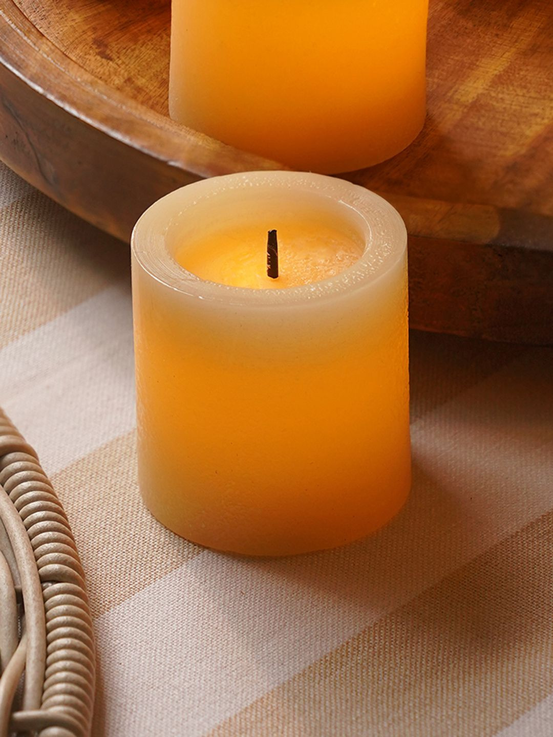 Pure Home and Living Beige LED Tea Light Candle