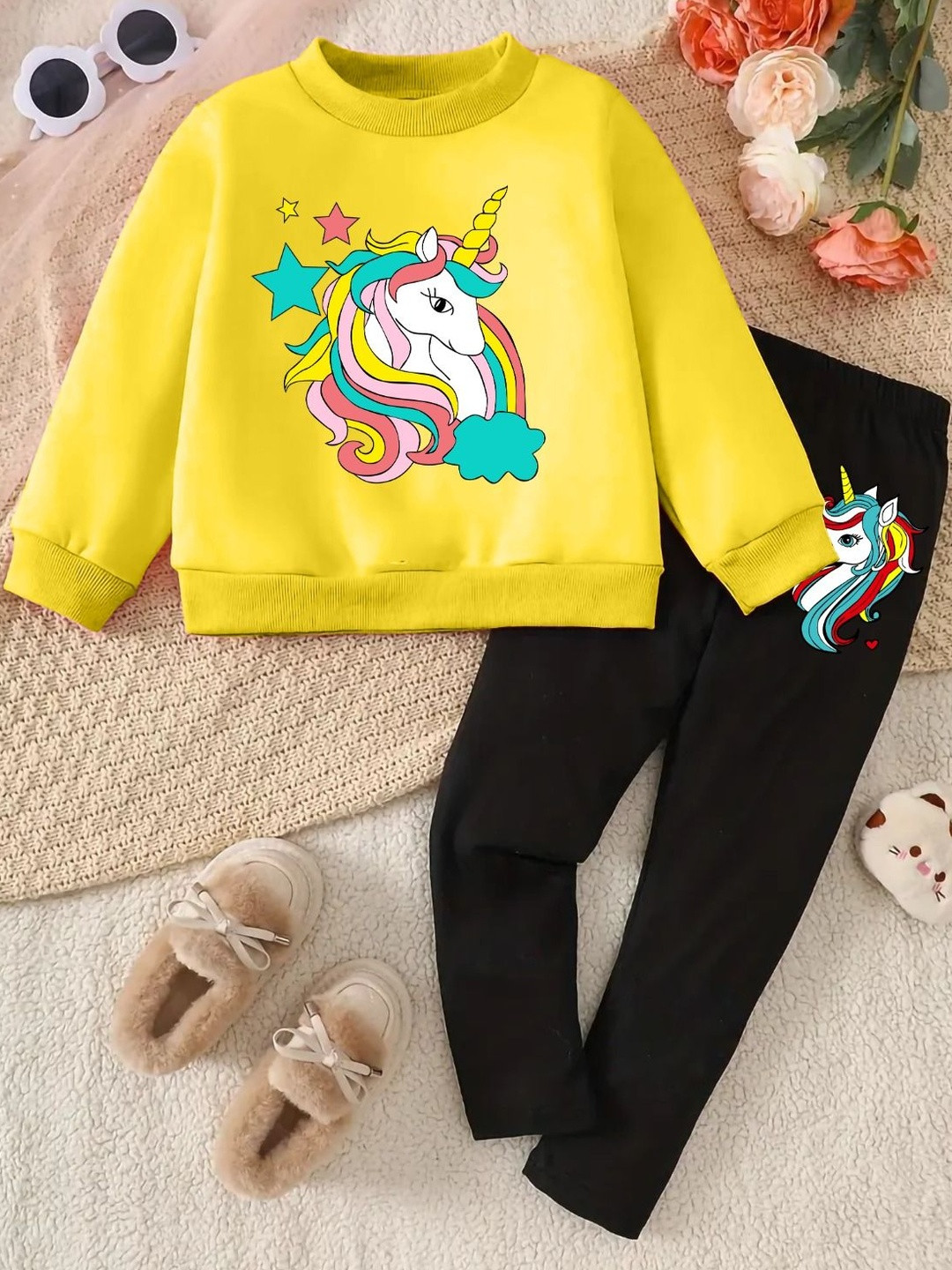 KEESOR Kids Full Sleeves T-Shirt and Lounge Pants