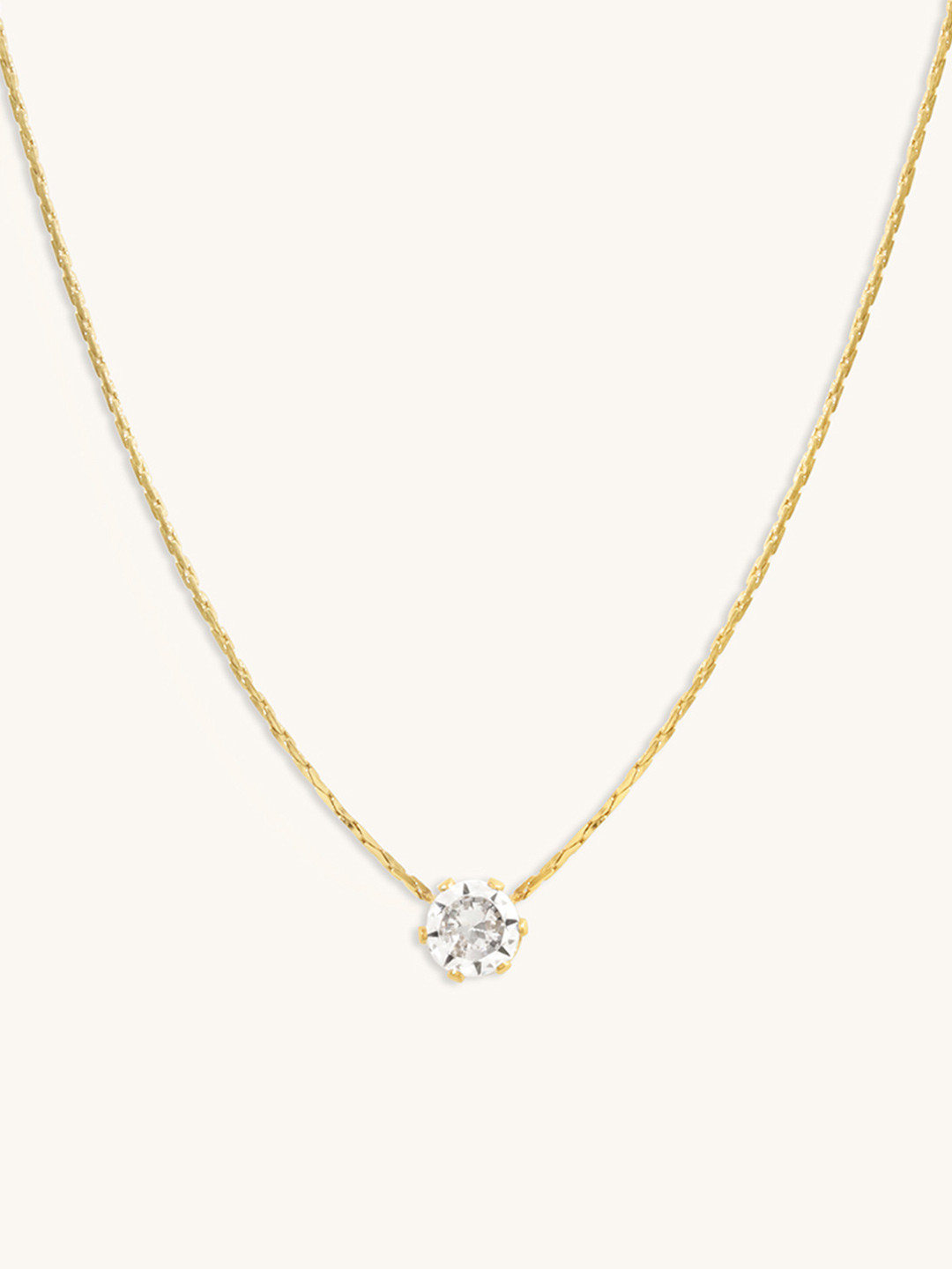 Elinor Jewels 18K Gold Plated Dainty Diamond Necklace for Women