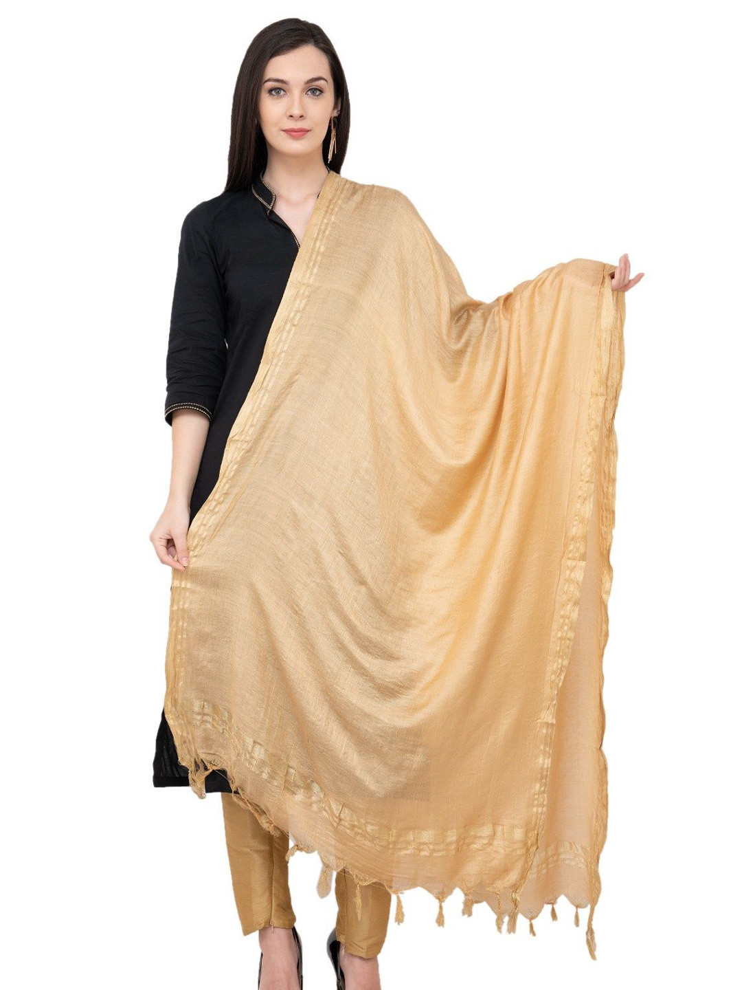 A R SILK DUPATTA HUB Zari Cotton Dupatta