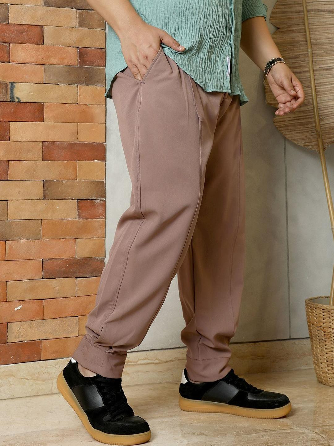 Instafab Plus Men Panelled Gurkha Trousers