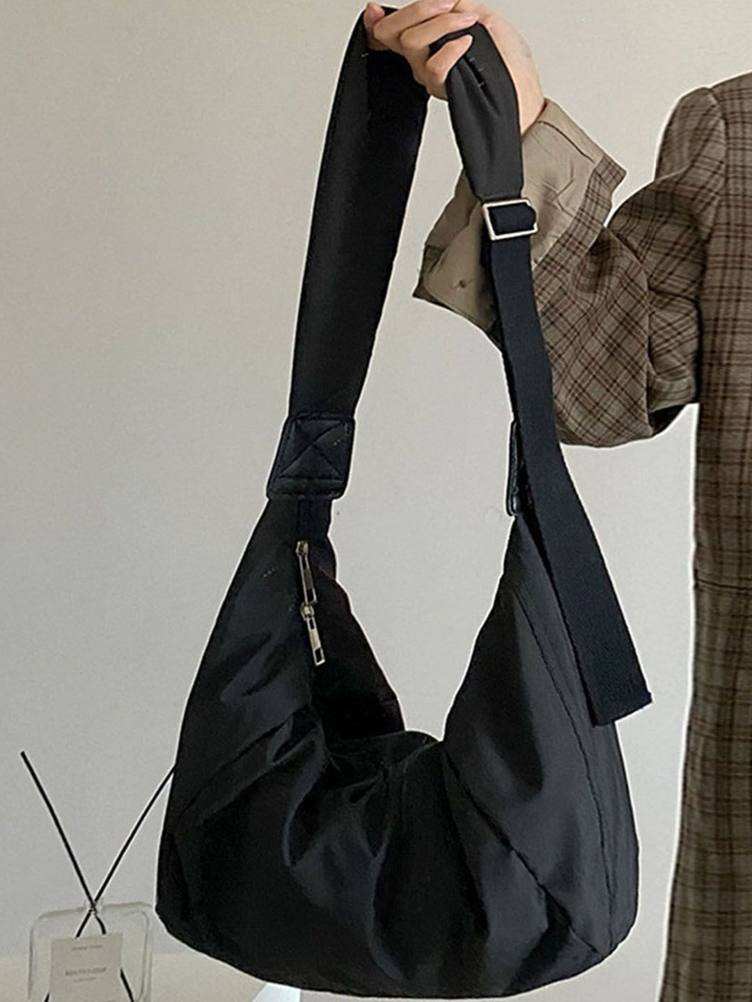 CORSICA Women Black Solid Polyester Blend Cross Body Bag