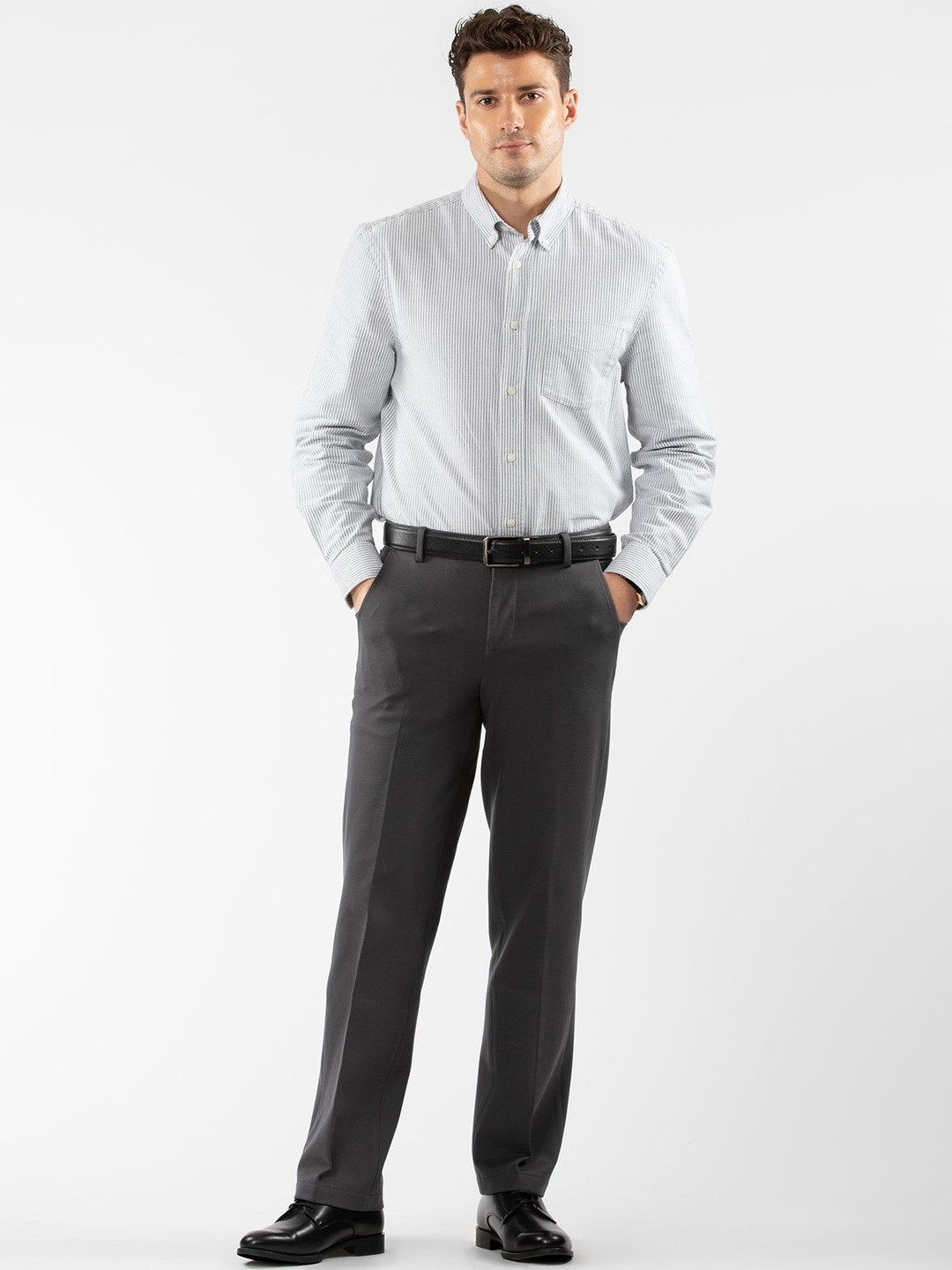 LOVE PANGOLIN Men  Straight Fit Formal Trousers