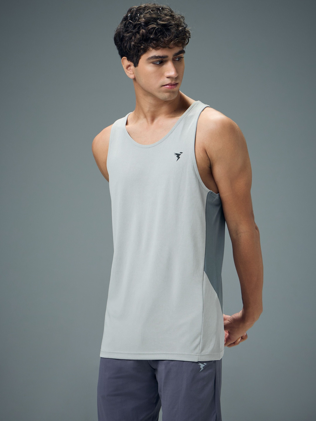 Technosport Scoop Neck Slim Fit Technocool Sports Innerwear Vest-MVP776ASHSML