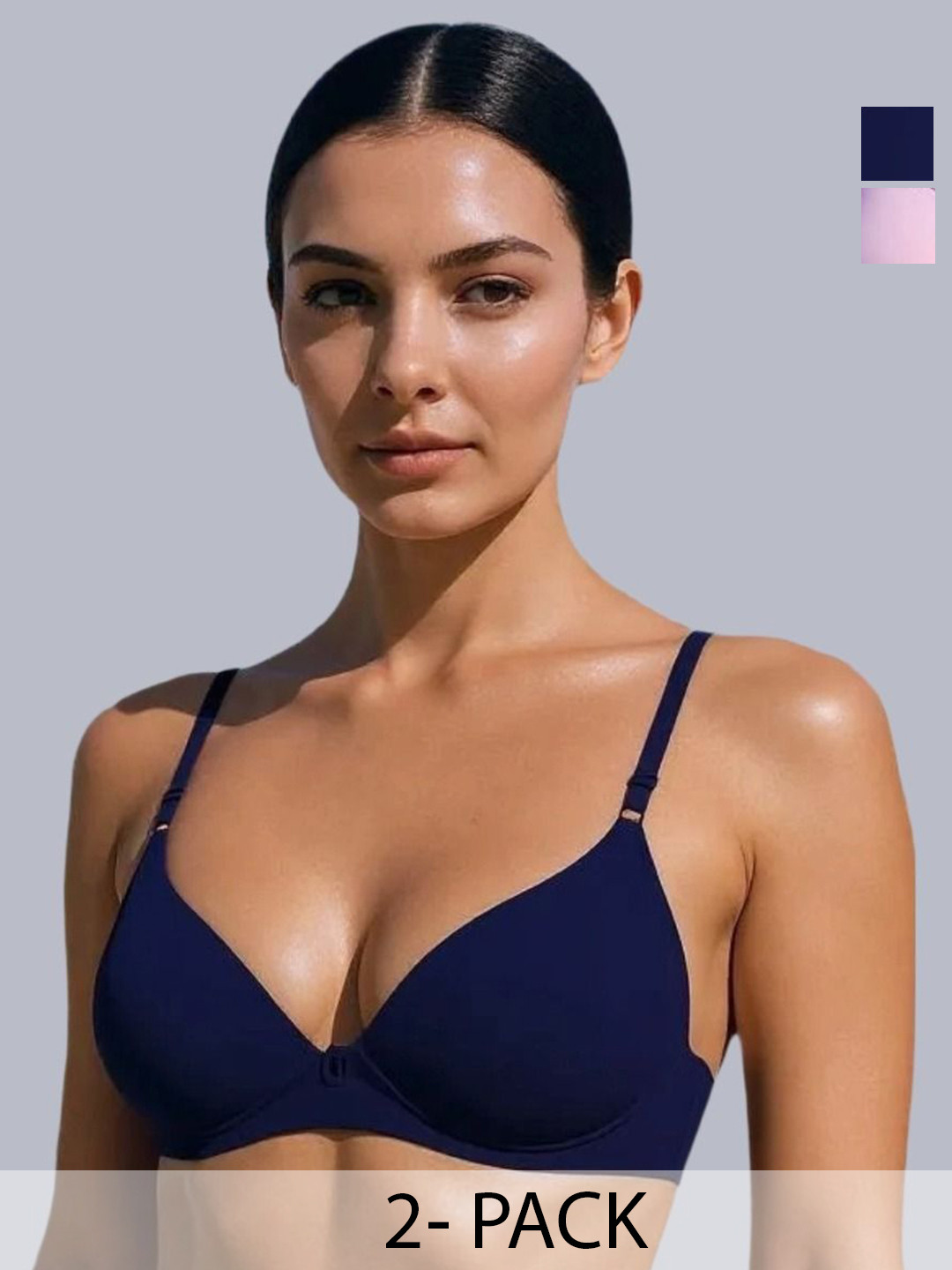 Eden Pack Of 2 Non-Wired Medium Coverage BraBra Medium Coverage