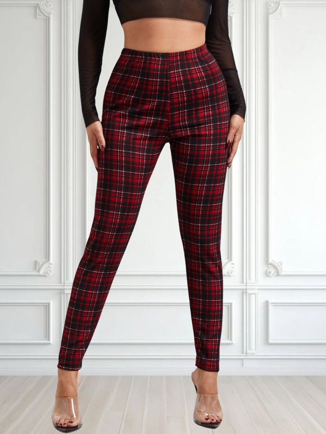 Moda Rapido Women Maroon Stretchable Cotton Lycra Blend Casual Jegging