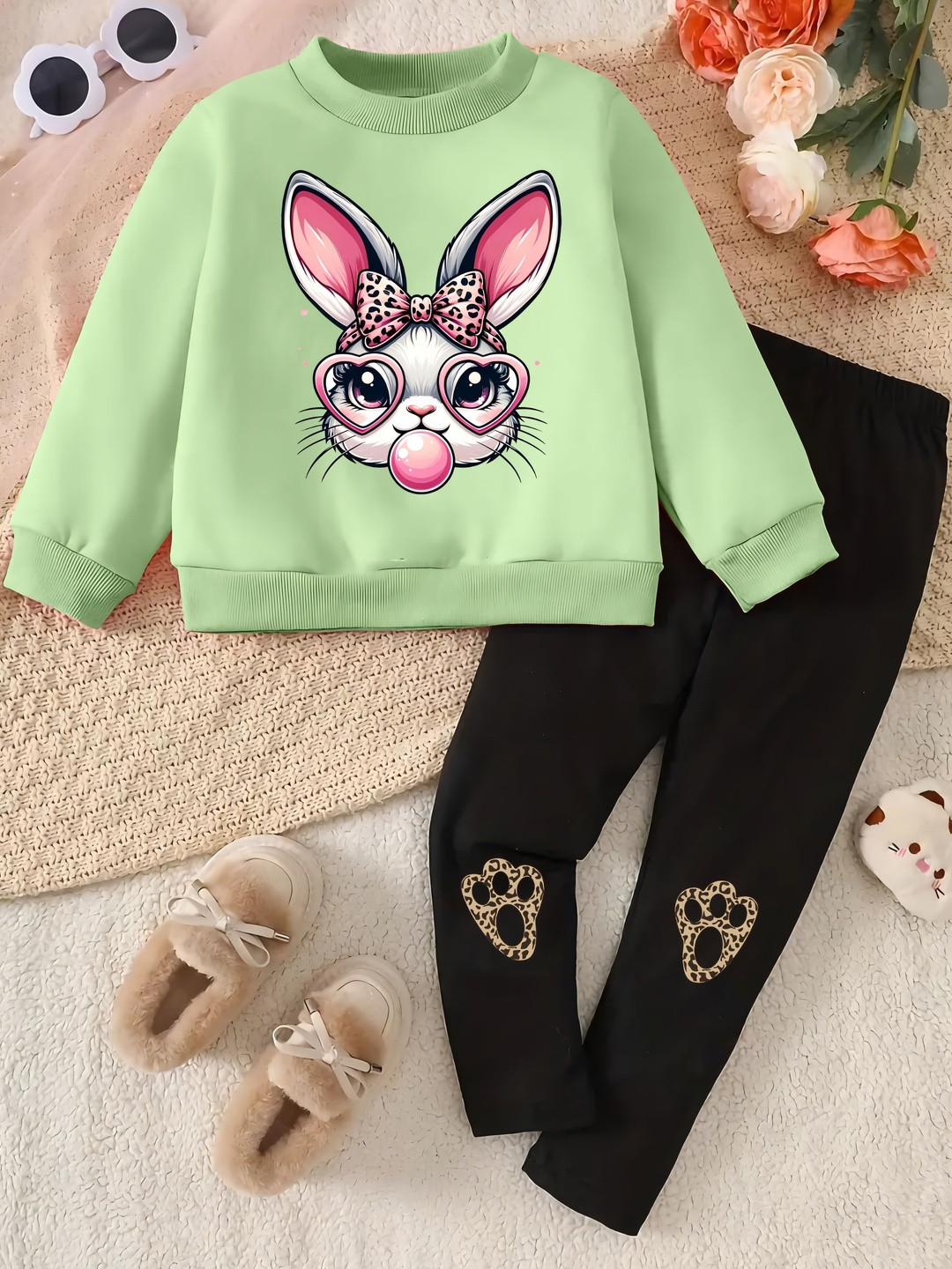 KEESOR Kids Printed T-Shirt and Lounge Pants