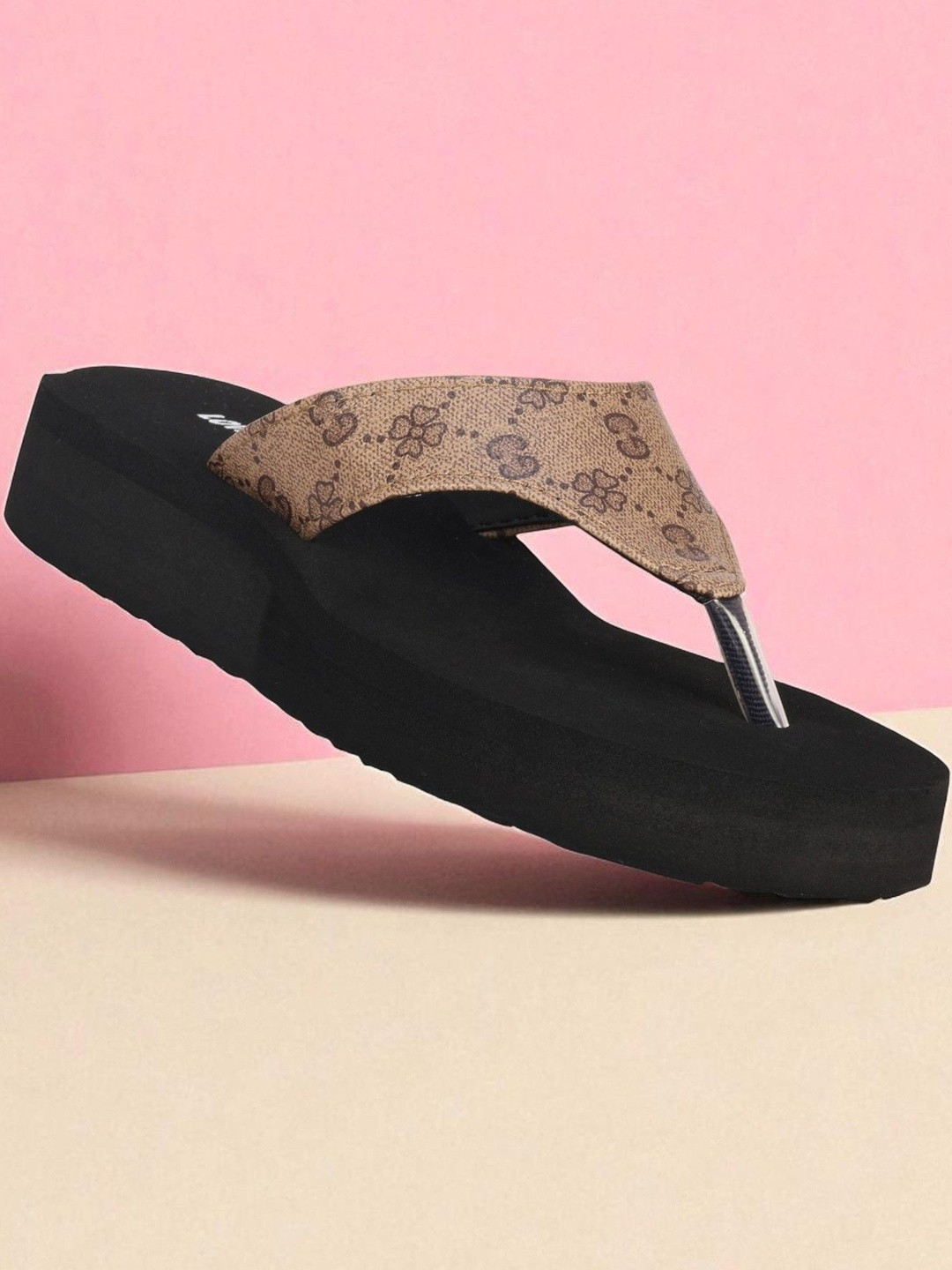 LOVEHUSH Women Brown Casual Sandals Heels