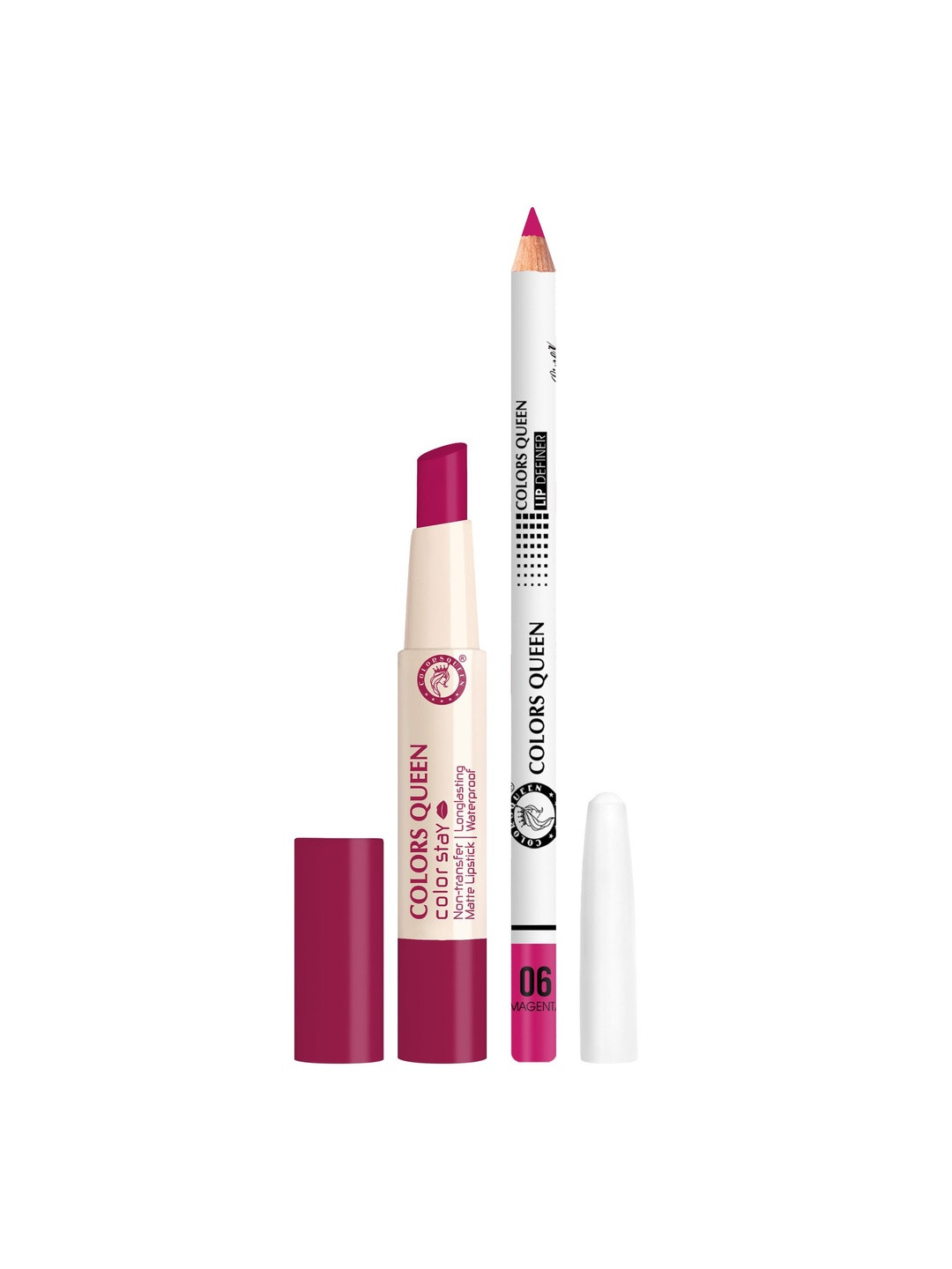 Colors Queen Set Of 2 Color Stay Matte Lipstick - 2.1 g With Lip Definer - 2 g