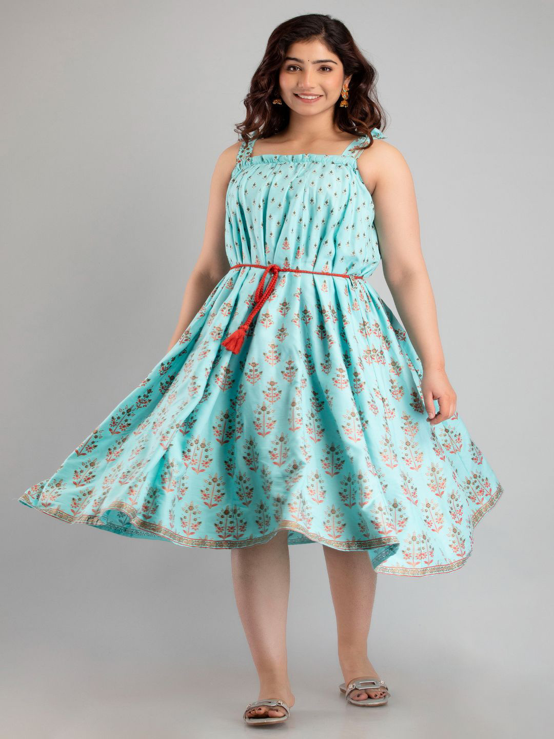 Jaipurite Women Floral Print Fit & Flare Dress
