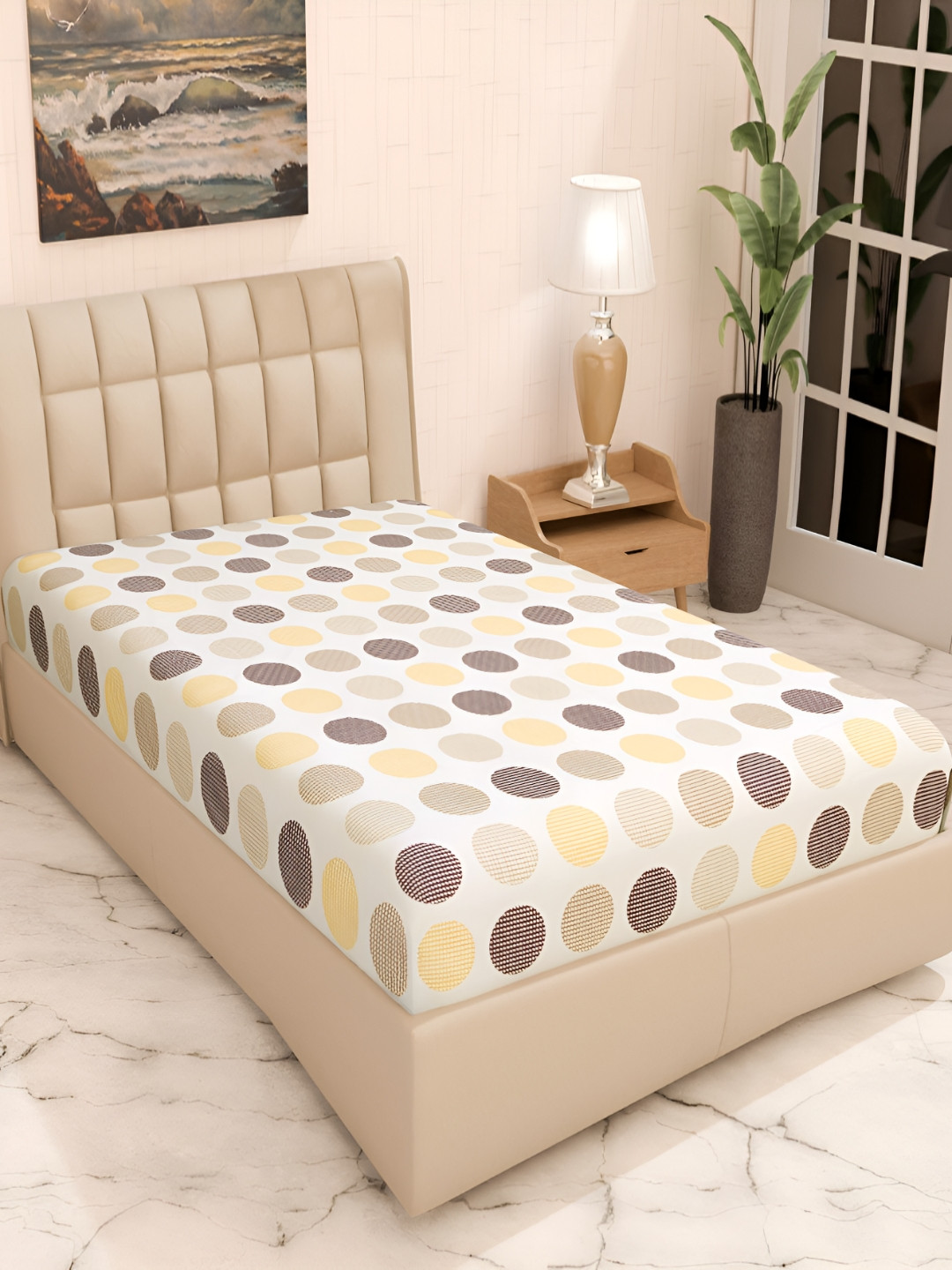 Innovative Edge Kids Off White & Grey Cotton Water Resistant Mattress Protector