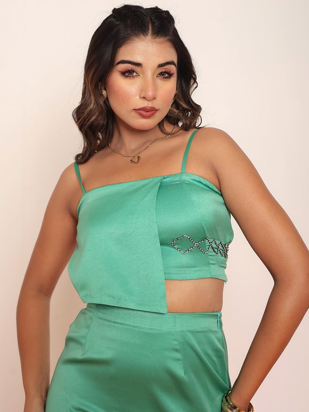 LOVEPRASHA Straight Slim Fit Cotton Midi Skirt