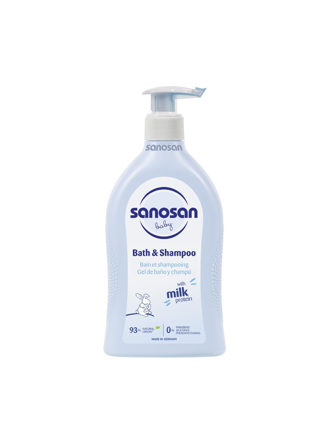 SANOSAN Bath & Shampoo With Milk Protein- 500 ml