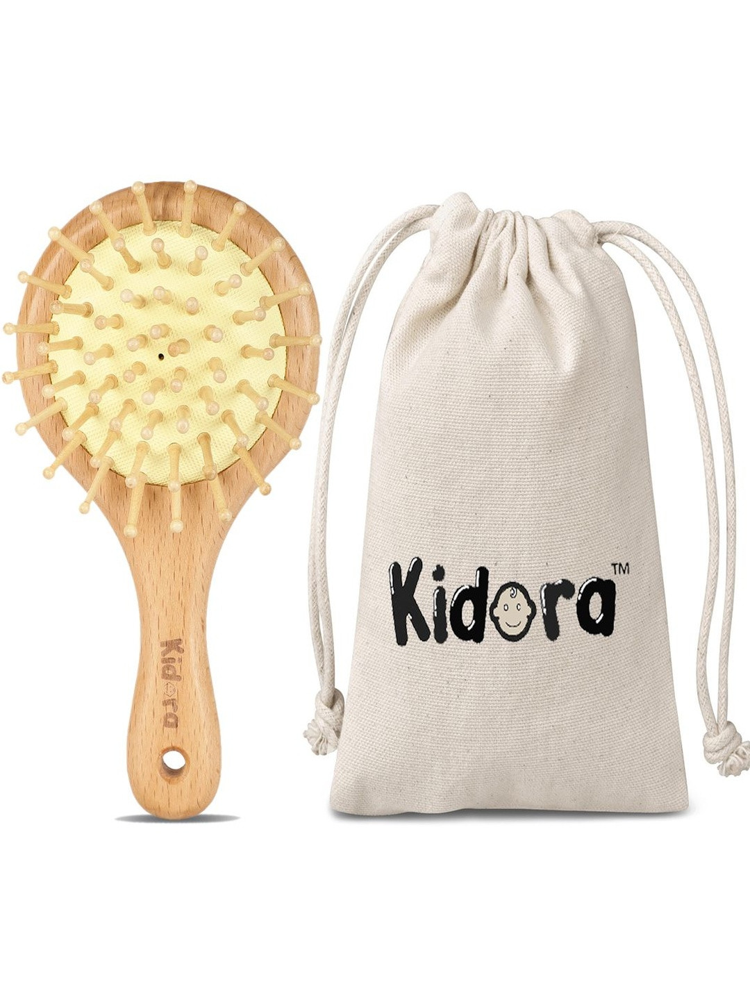 Kidora Kids Round Bamboo Brush