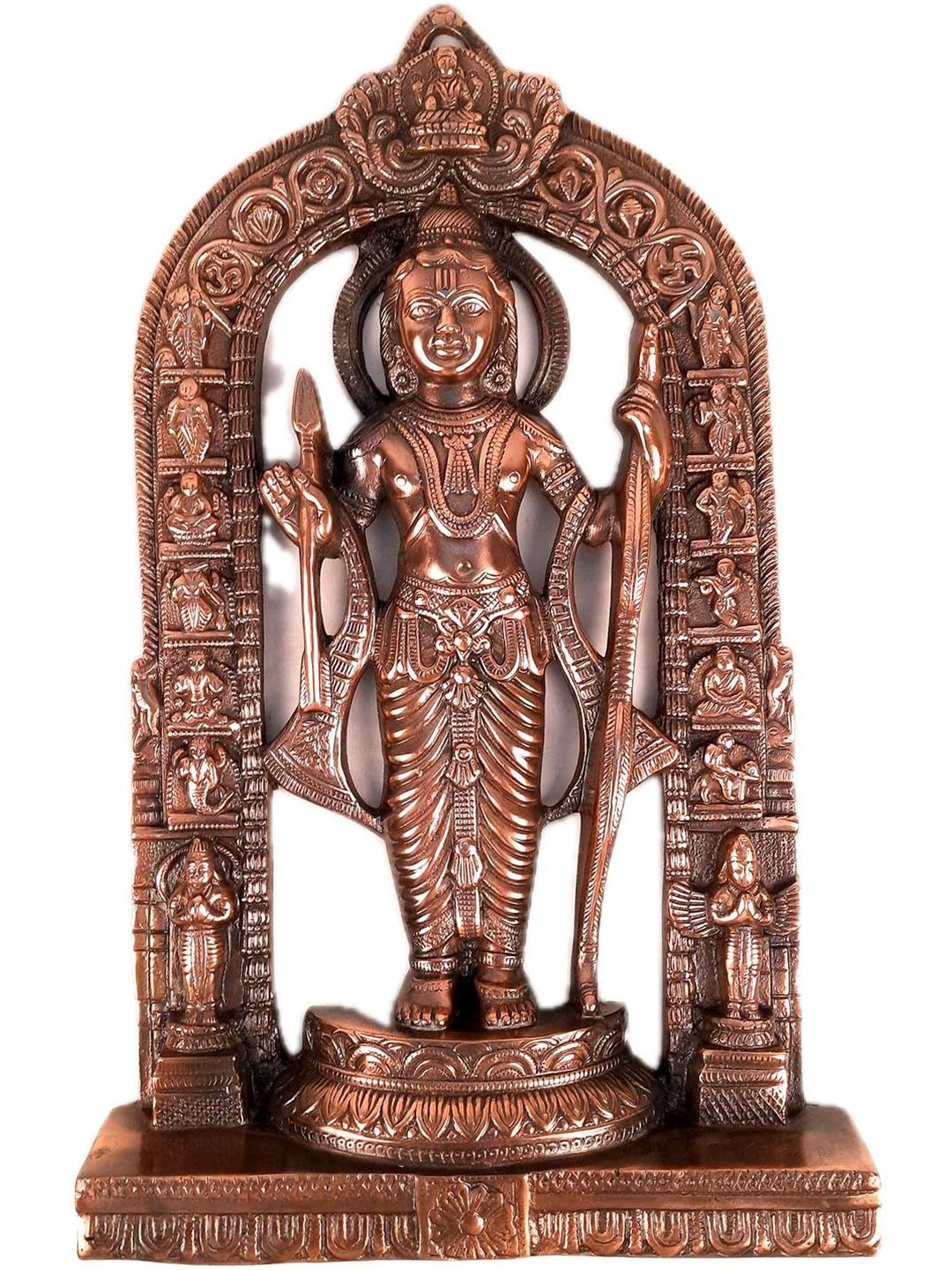 apka mart Bronze-Toned Lord Ram Wall Hanging Idol Statue Showpiece