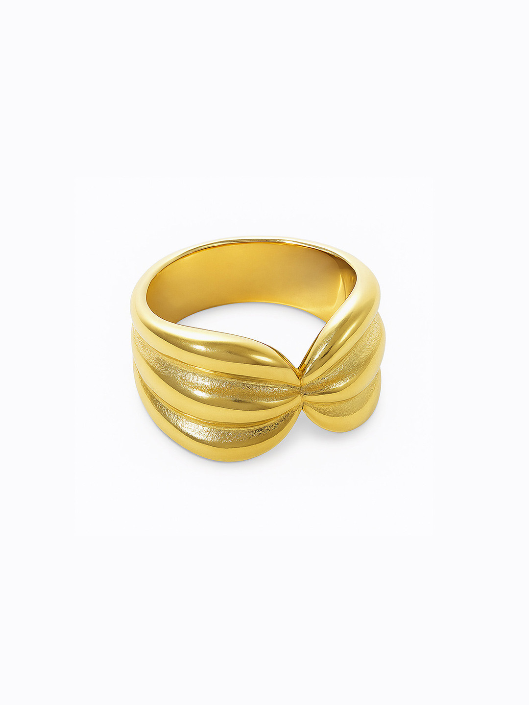 Elinor Jewels Yana 18K Gold Plated Bow Design Ring for Women Anti-Tarnish