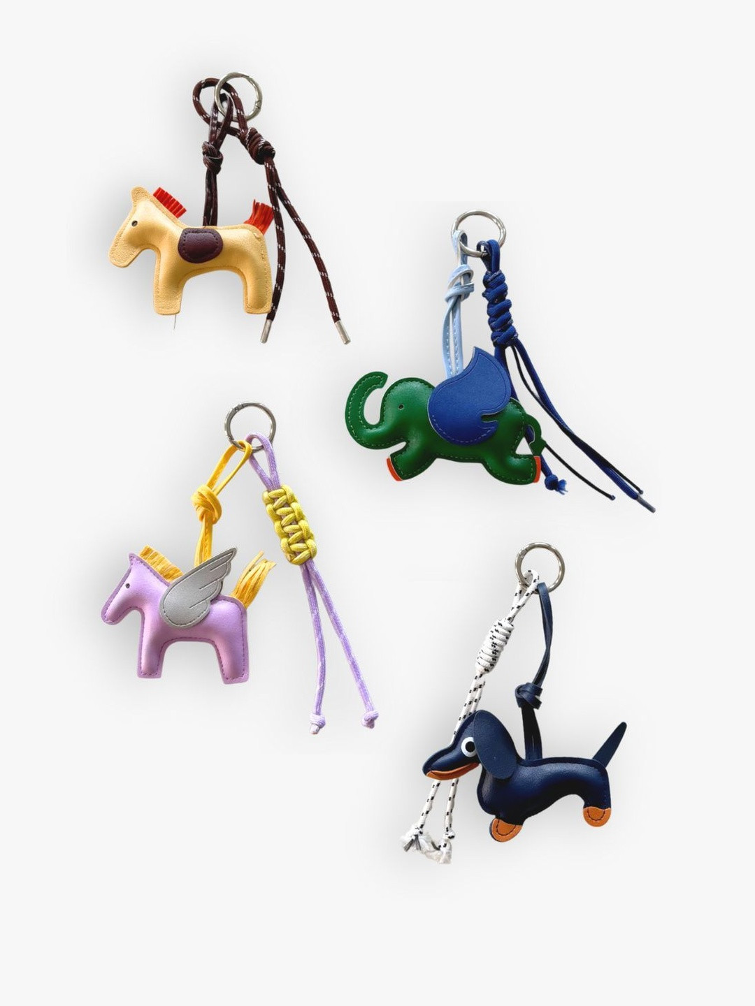 EcoRight 4-Pcs Animal-Themed Bag Charms