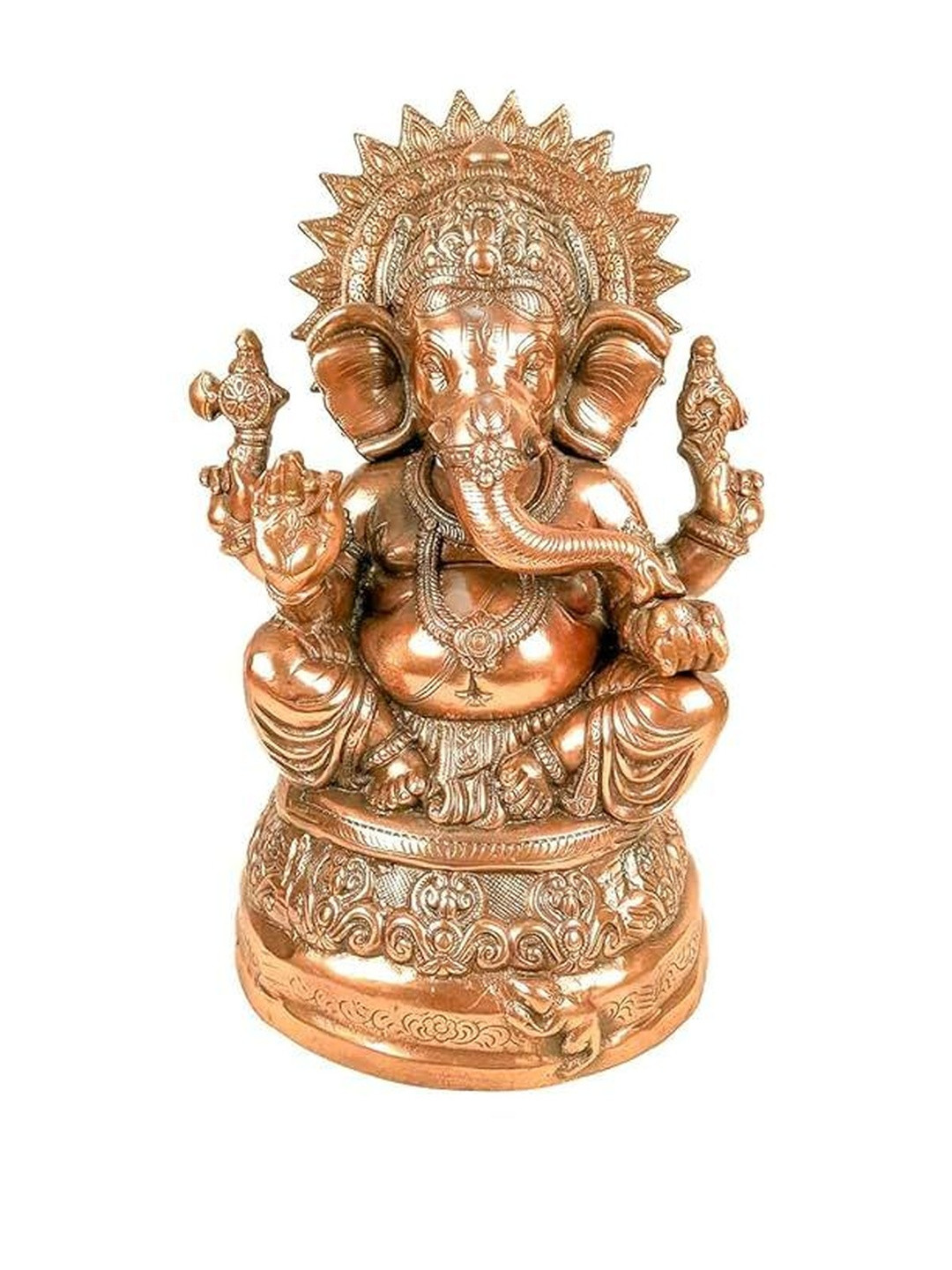 apka mart Bronze-Toned Handcrafted Ganesh Idol Showpiece