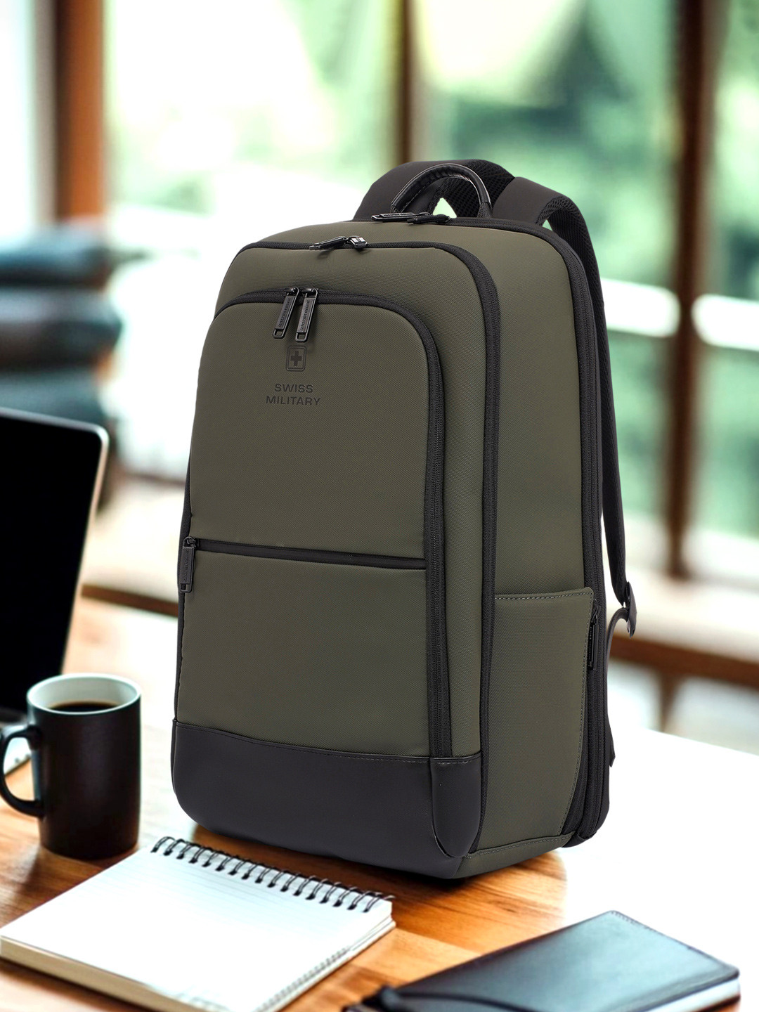 SWISS MILITARY Unisex Onyx Laptop Backpack