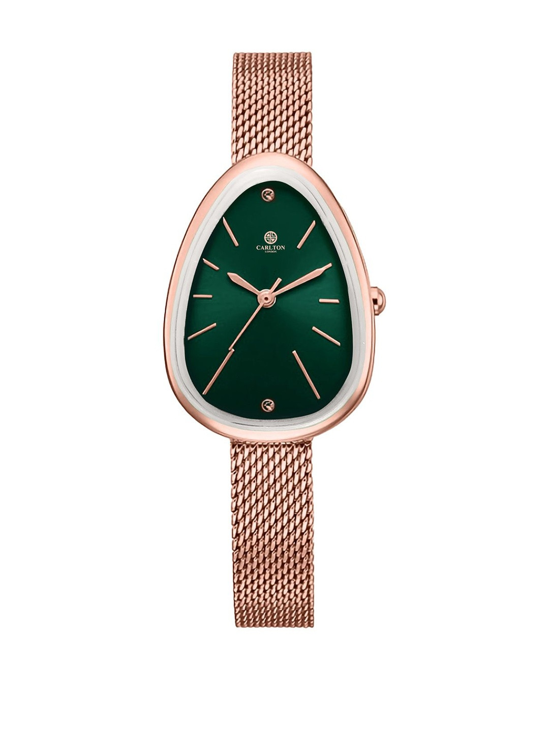 Carlton London Eleanor Women Stainless Steel Bracelet Style Straps Analogue Watch CLWEL-GR