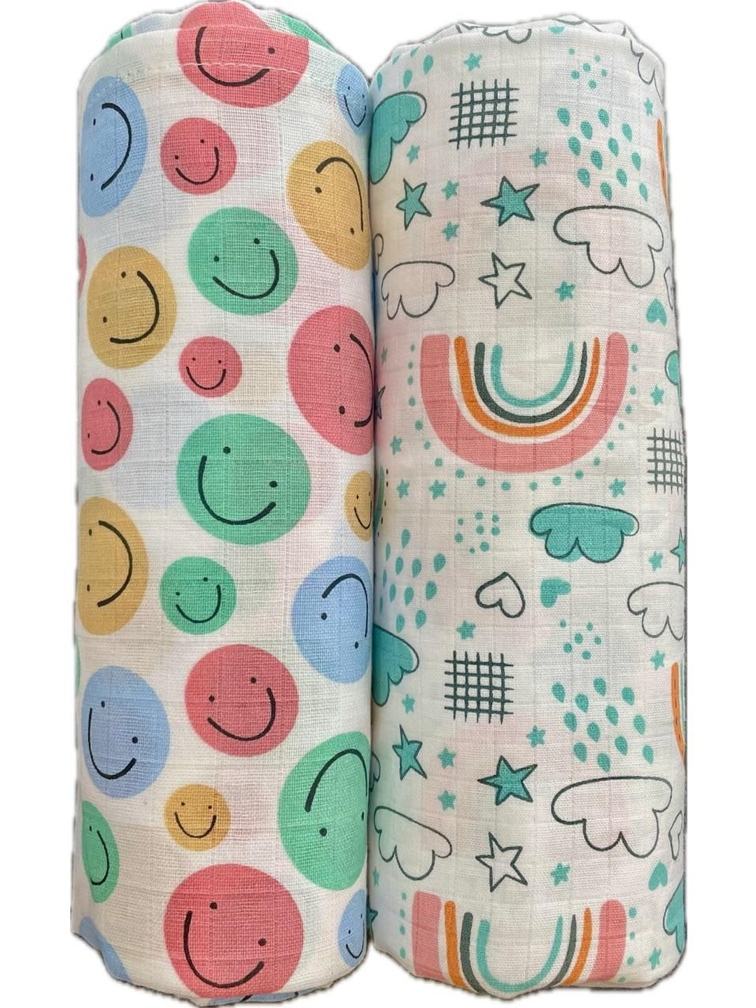 Reexplore Multicoloured Soft Muslin Cotton Swaddle For Newborns