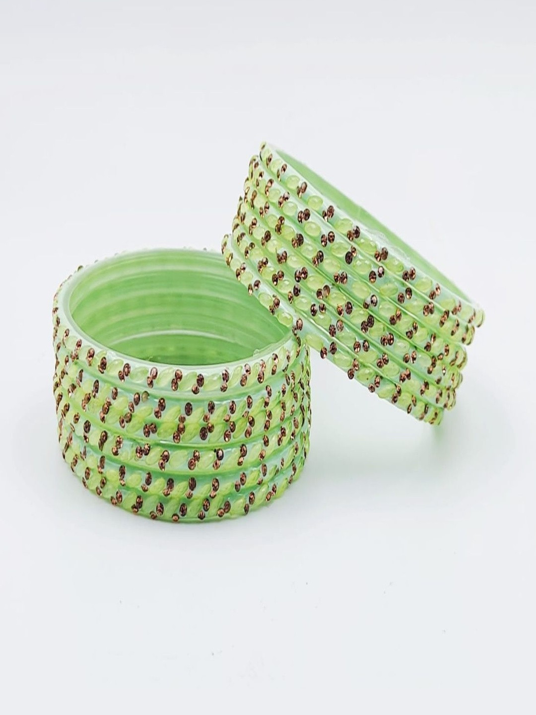 RAF DUKAN Women Set of 12 Glass American Diamond American Diamond Bangle