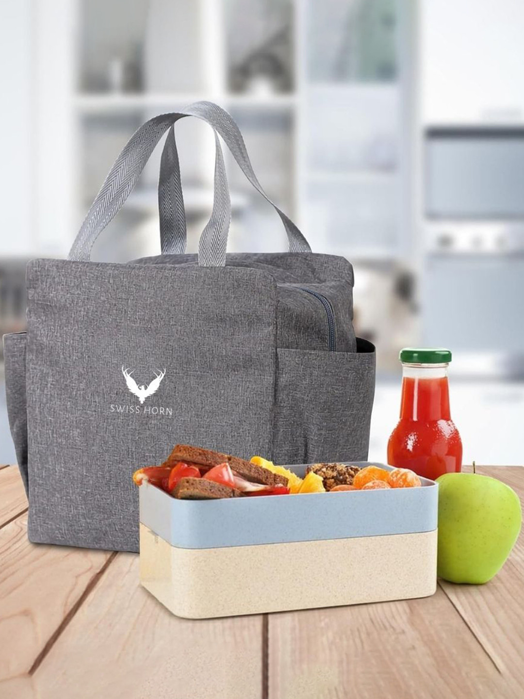 SWISS HORN Thermal Insulated Tiffin/Lunch Box Bag